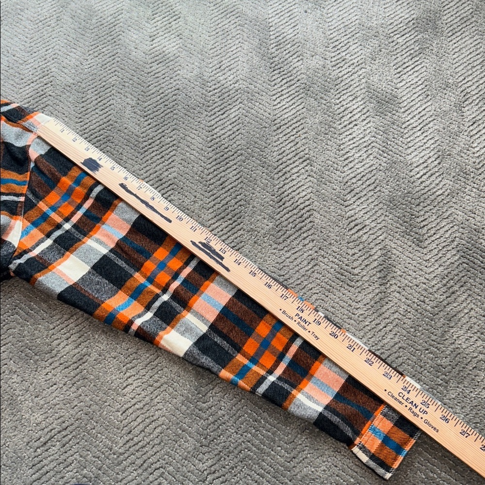 Patagonia Organic Cotton Plaid Shirt - Orange, Blue, and Gray Size Large - Picture 11 of 12